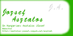 jozsef asztalos business card